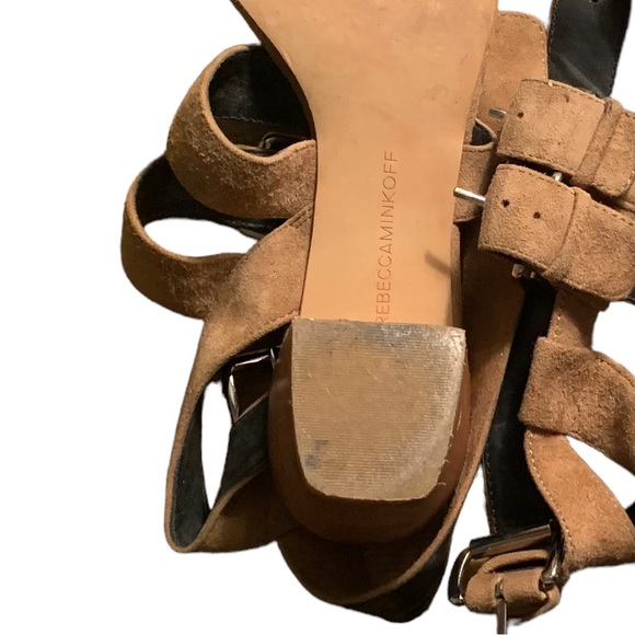Rebecca Minkoff brown suede leather gladiator style strappy sandals shoes 7.5 - Picture 6 of 8